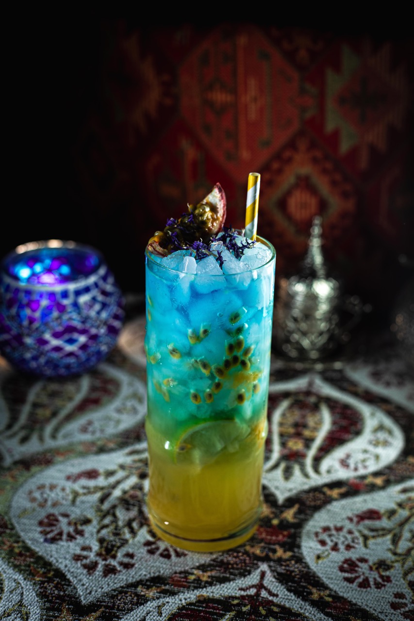 Indigo Fruity cocktail